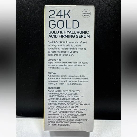 SPA LIFE 24K GOLD & Hyaluronic Acid Firming Serum 3.7 fl oz Factory Sealed NEW - Picture 3 of 4